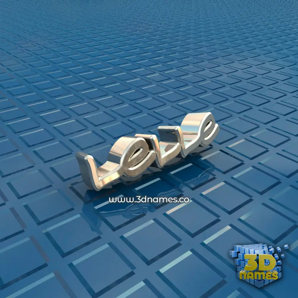 lelle in Blue Bling style - 3D name wallpaper