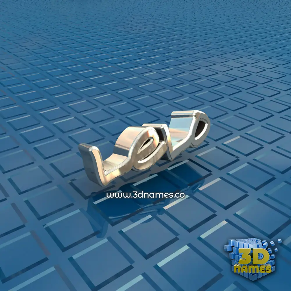 lelo in Blue Bling style - 3D name wallpaper