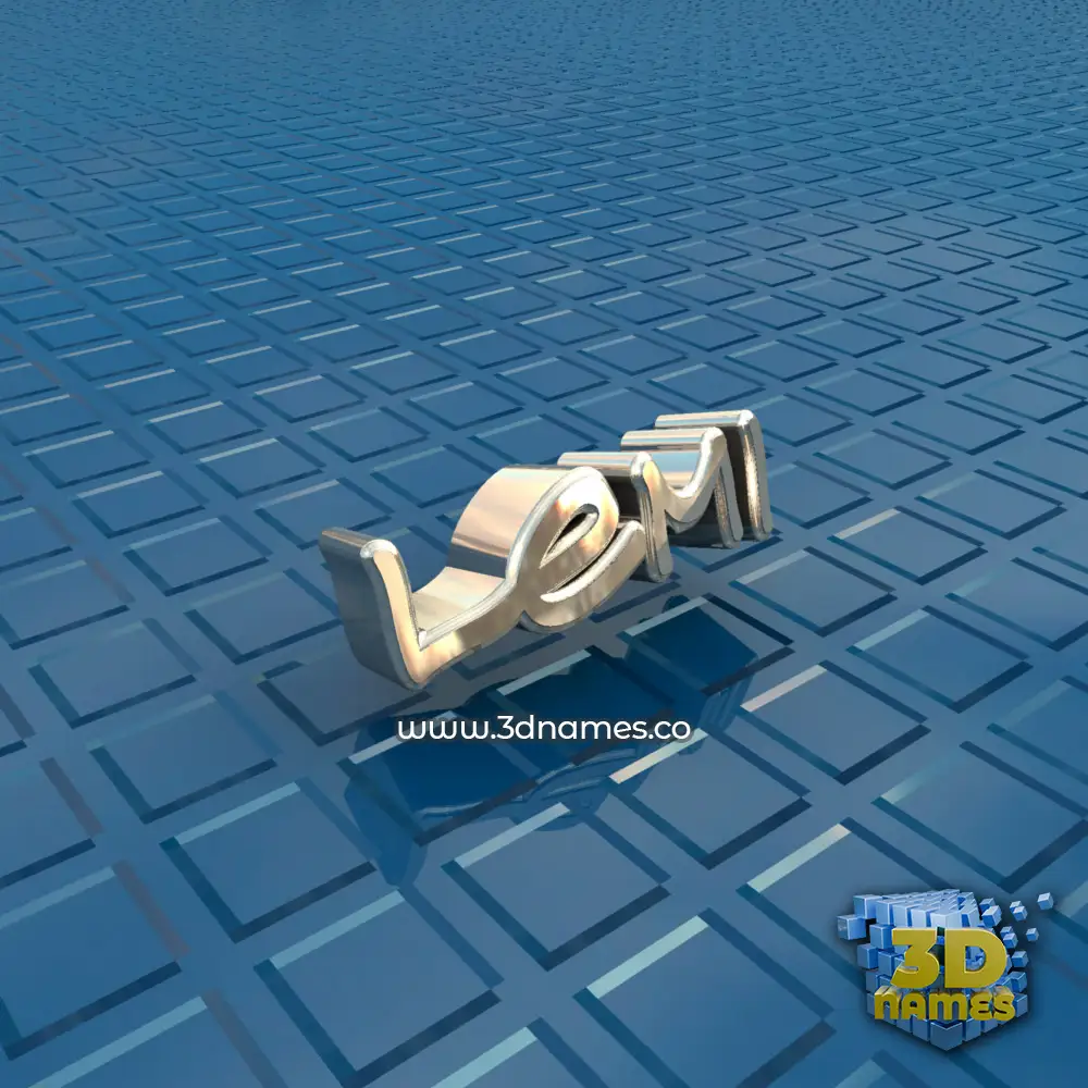 lemi in Blue Bling style - 3D name wallpaper