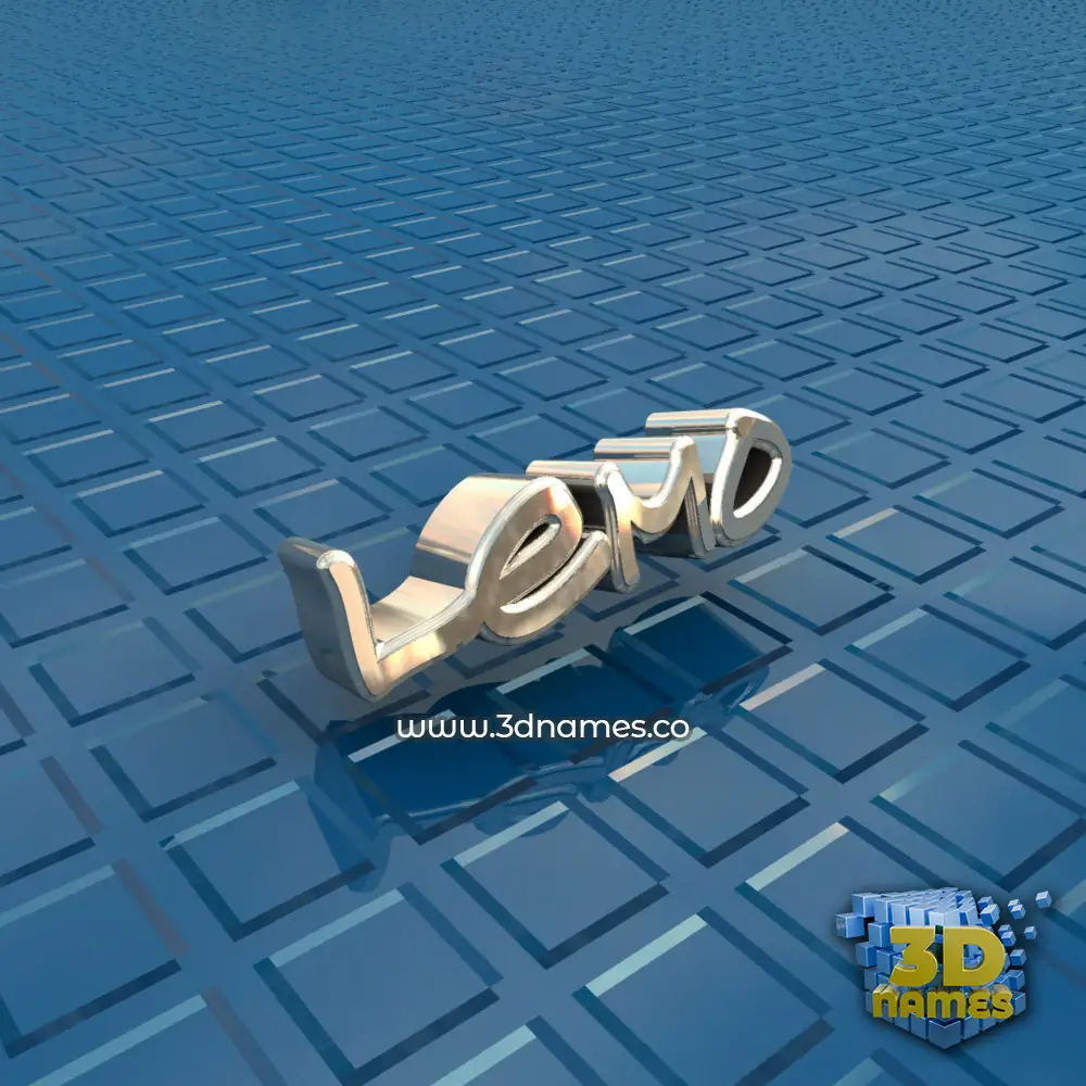 lemo in Blue Bling style - 3D name wallpaper
