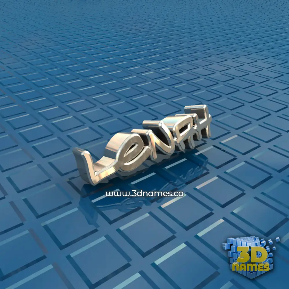 lenah in Blue Bling style - 3D name wallpaper