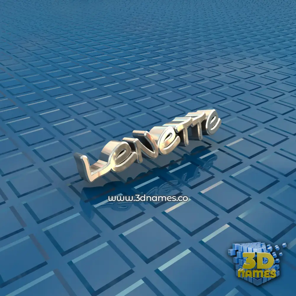 lenette in Blue Bling style - 3D name wallpaper