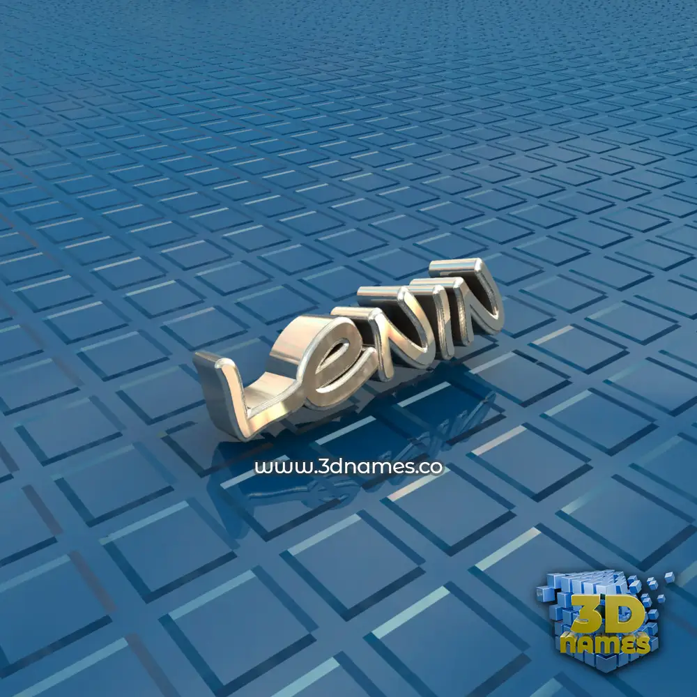 lenin in Blue Bling style - 3D name wallpaper