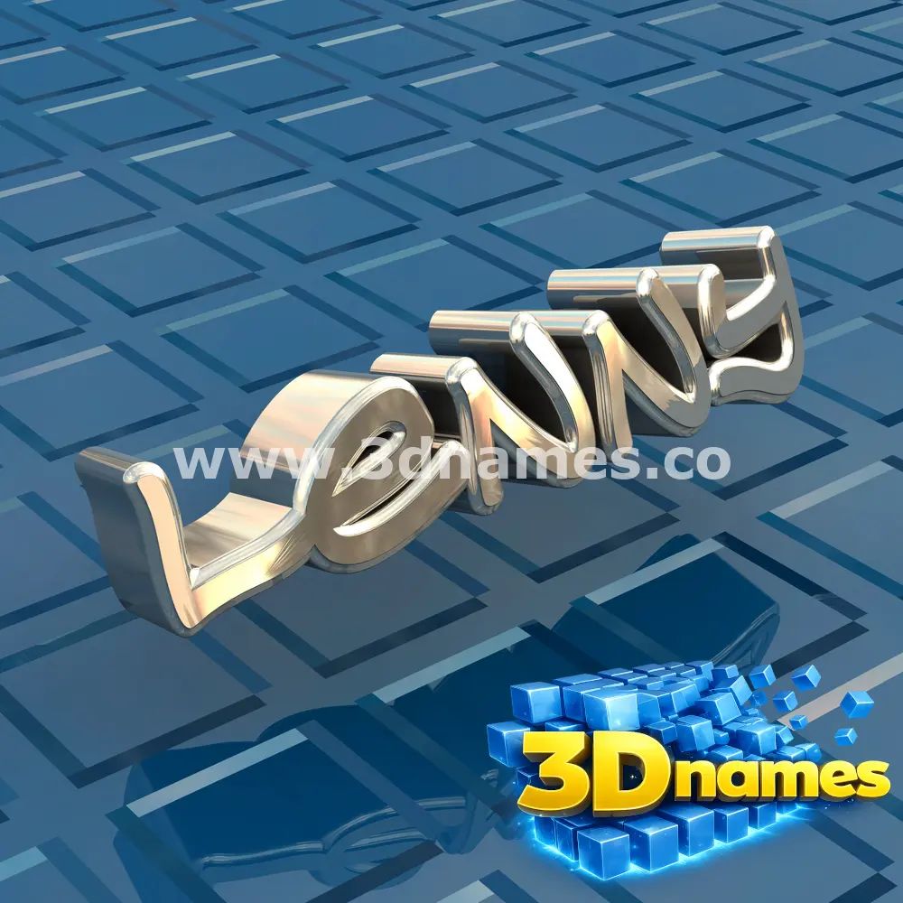 lenny in Blue Bling style - 3D name wallpaper