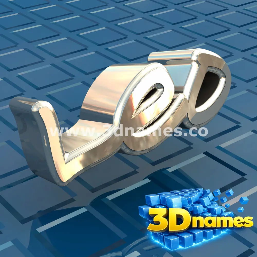 leo in Blue Bling style - 3D name wallpaper