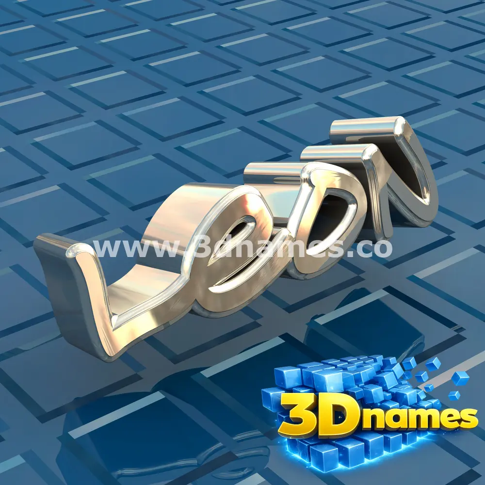 leon in Blue Bling style - 3D name wallpaper