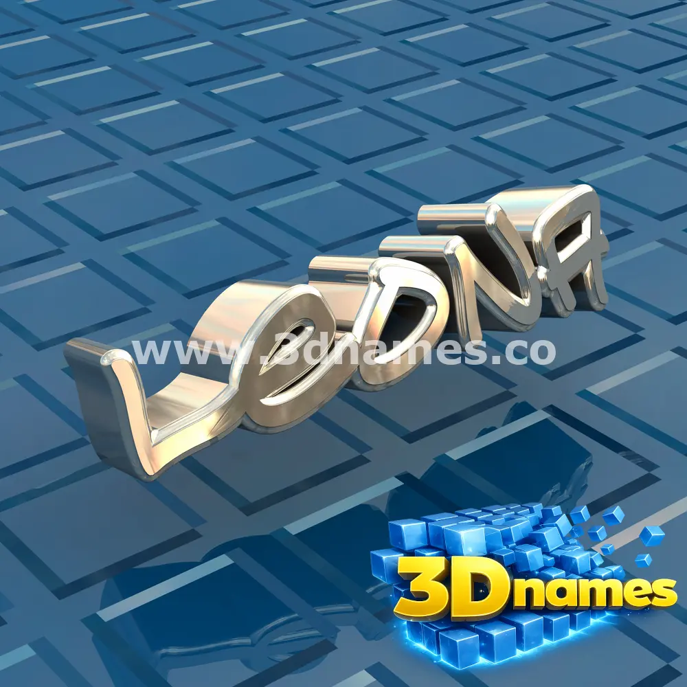 leona in Blue Bling style - 3D name wallpaper