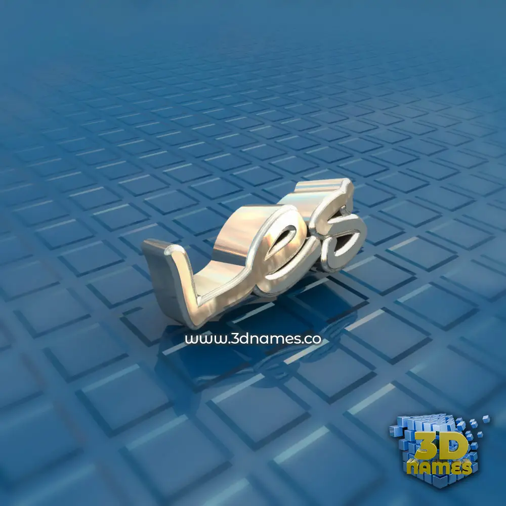 les in Blue Bling style - 3D name wallpaper