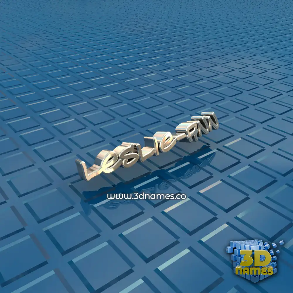 leslie-ann in Blue Bling style - 3D name wallpaper