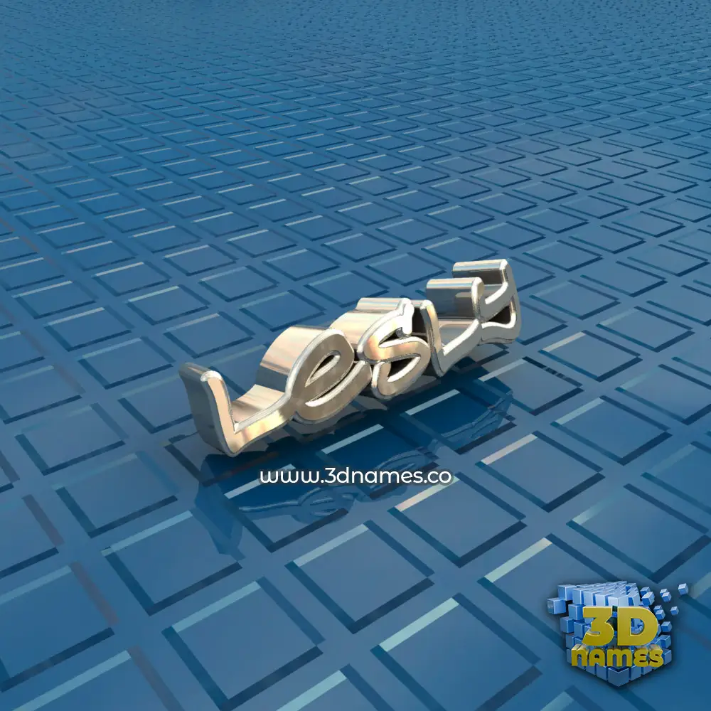 lesly in Blue Bling style - 3D name wallpaper