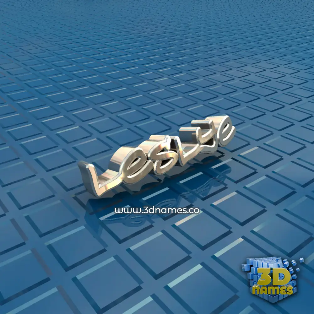 leslye in Blue Bling style - 3D name wallpaper