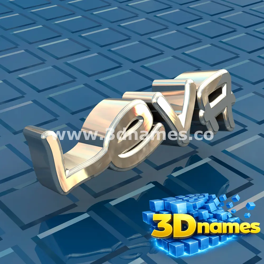 leva in Blue Bling style - 3D name wallpaper
