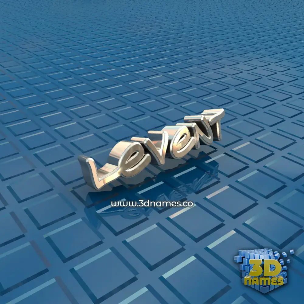 levent in Blue Bling style - 3D name wallpaper