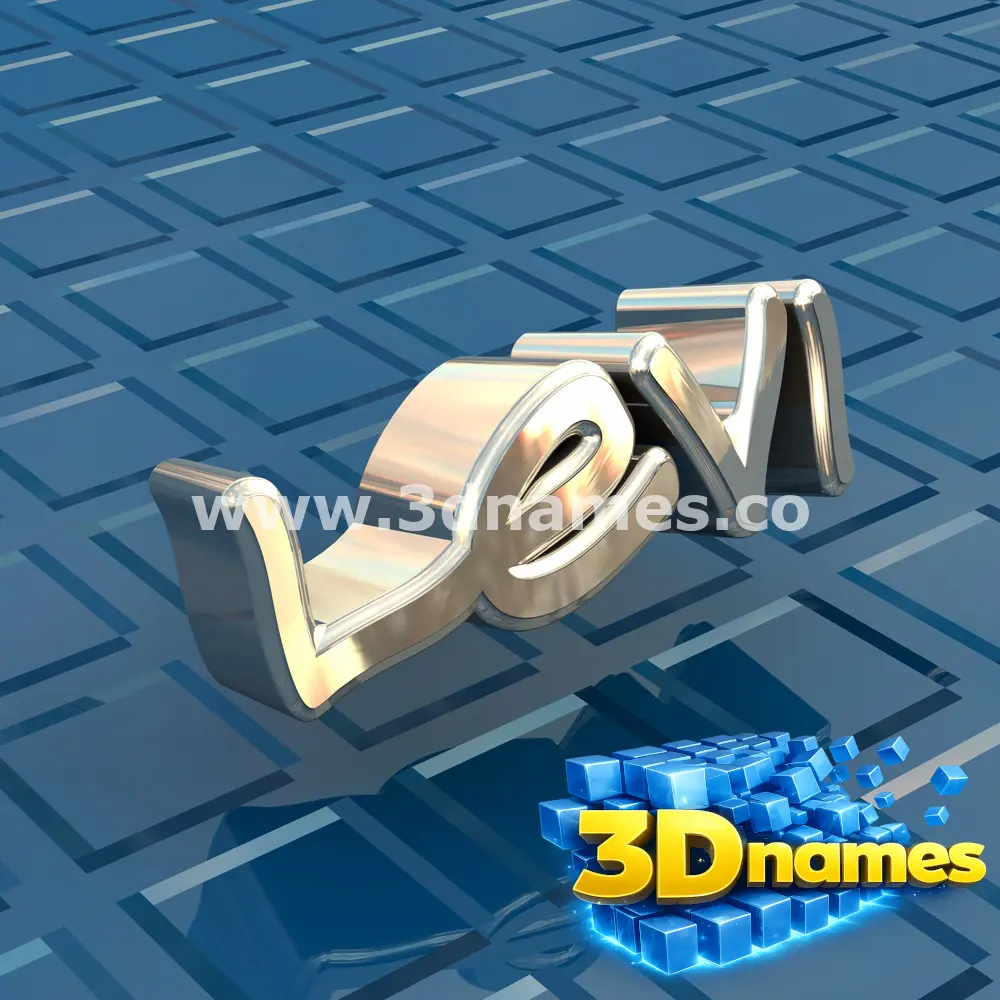 levi in Blue Bling style - 3D name wallpaper