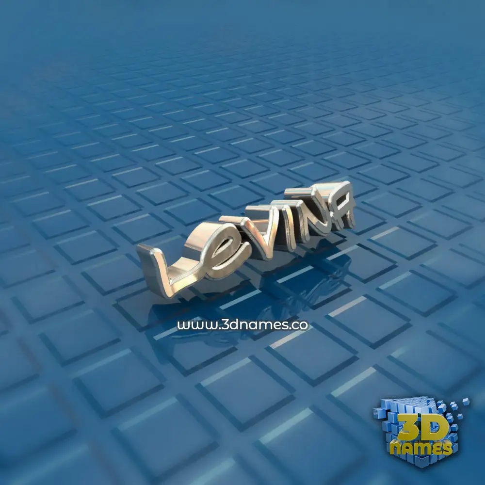 levina in Blue Bling style - 3D name wallpaper