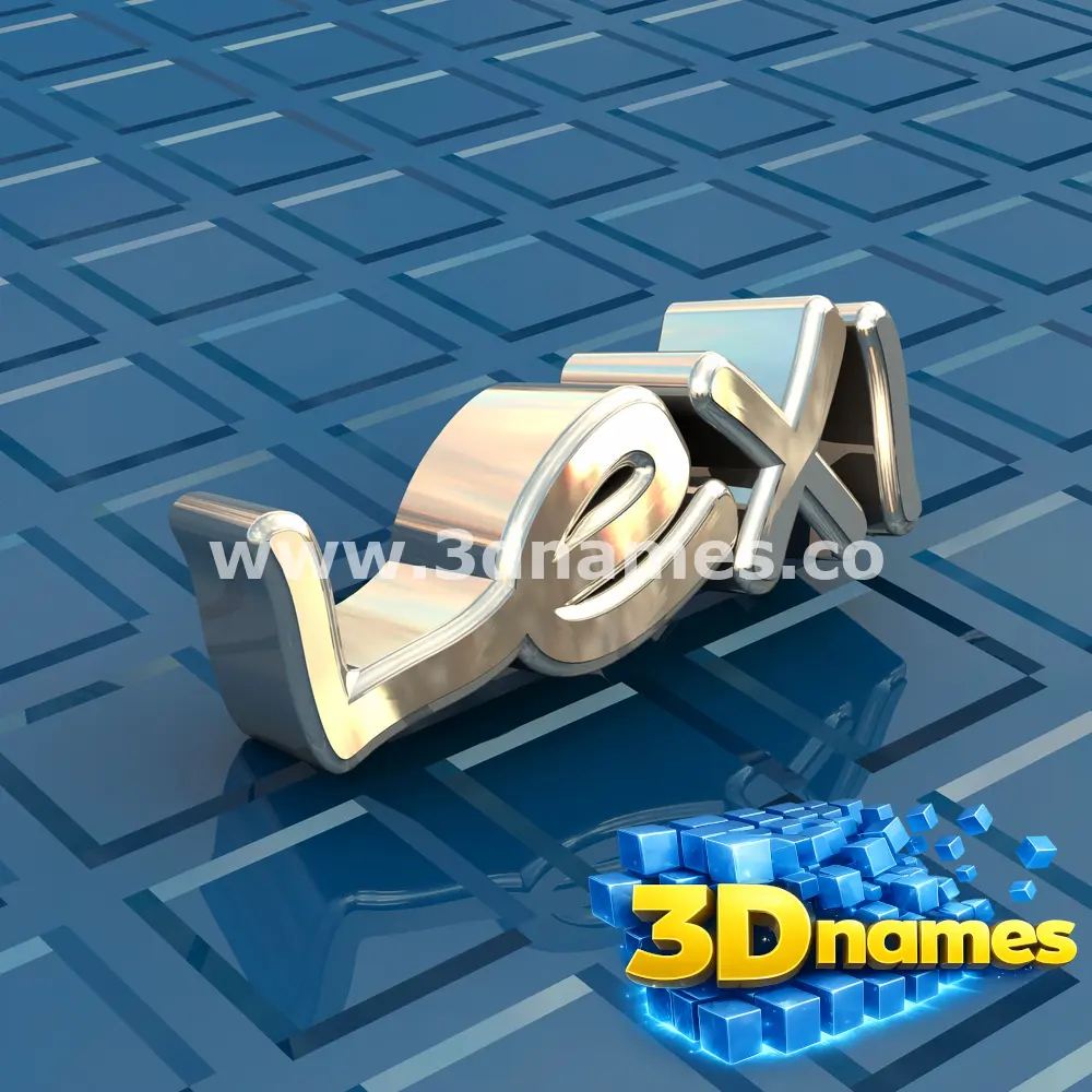 lexi in Blue Bling style - 3D name wallpaper