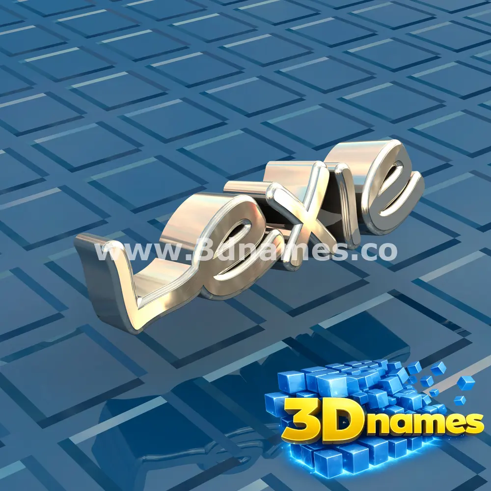 lexie in Blue Bling style - 3D name wallpaper