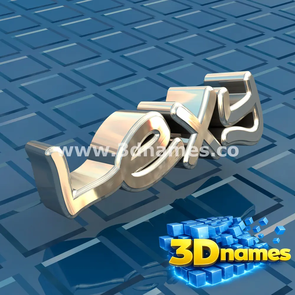 lexy in Blue Bling style - 3D name wallpaper