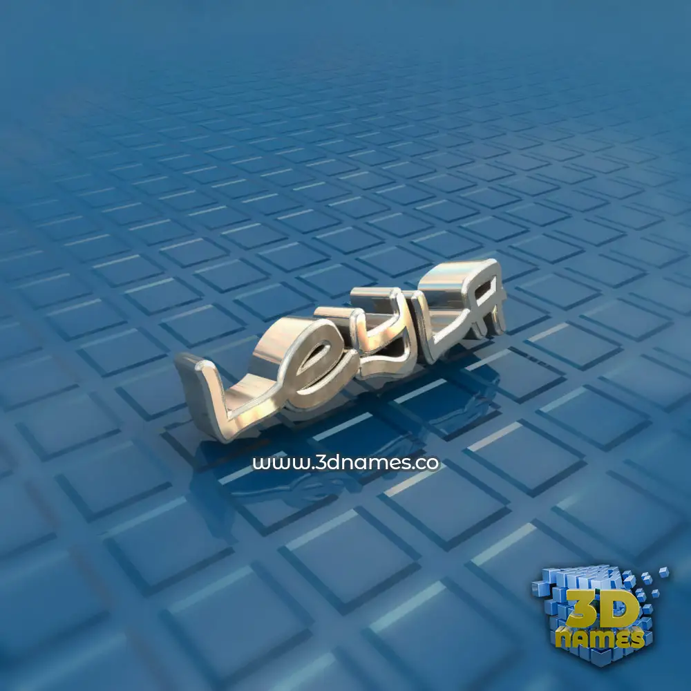 leyla in Blue Bling style - 3D name wallpaper