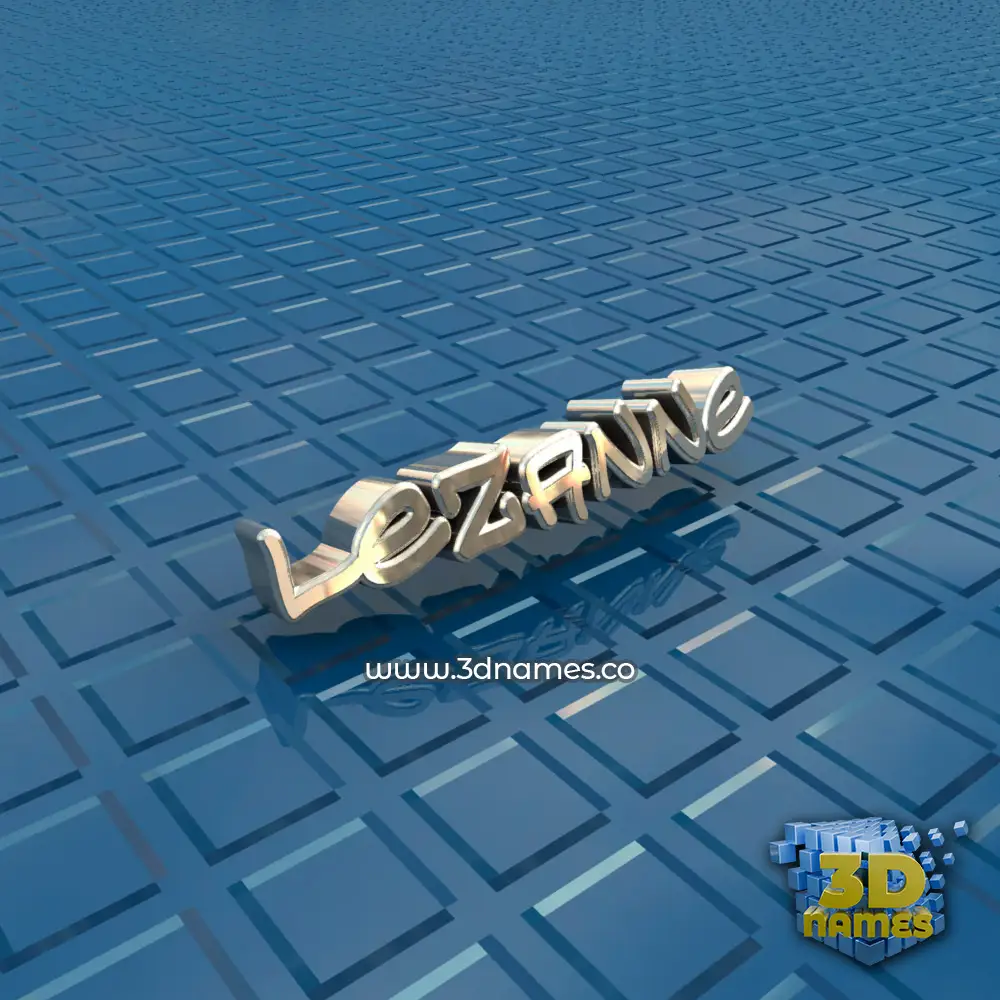 lezanne in Blue Bling style - 3D name wallpaper