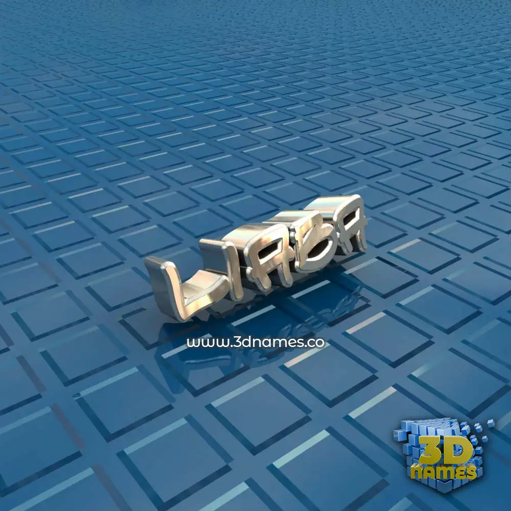 liaba in Blue Bling style - 3D name wallpaper