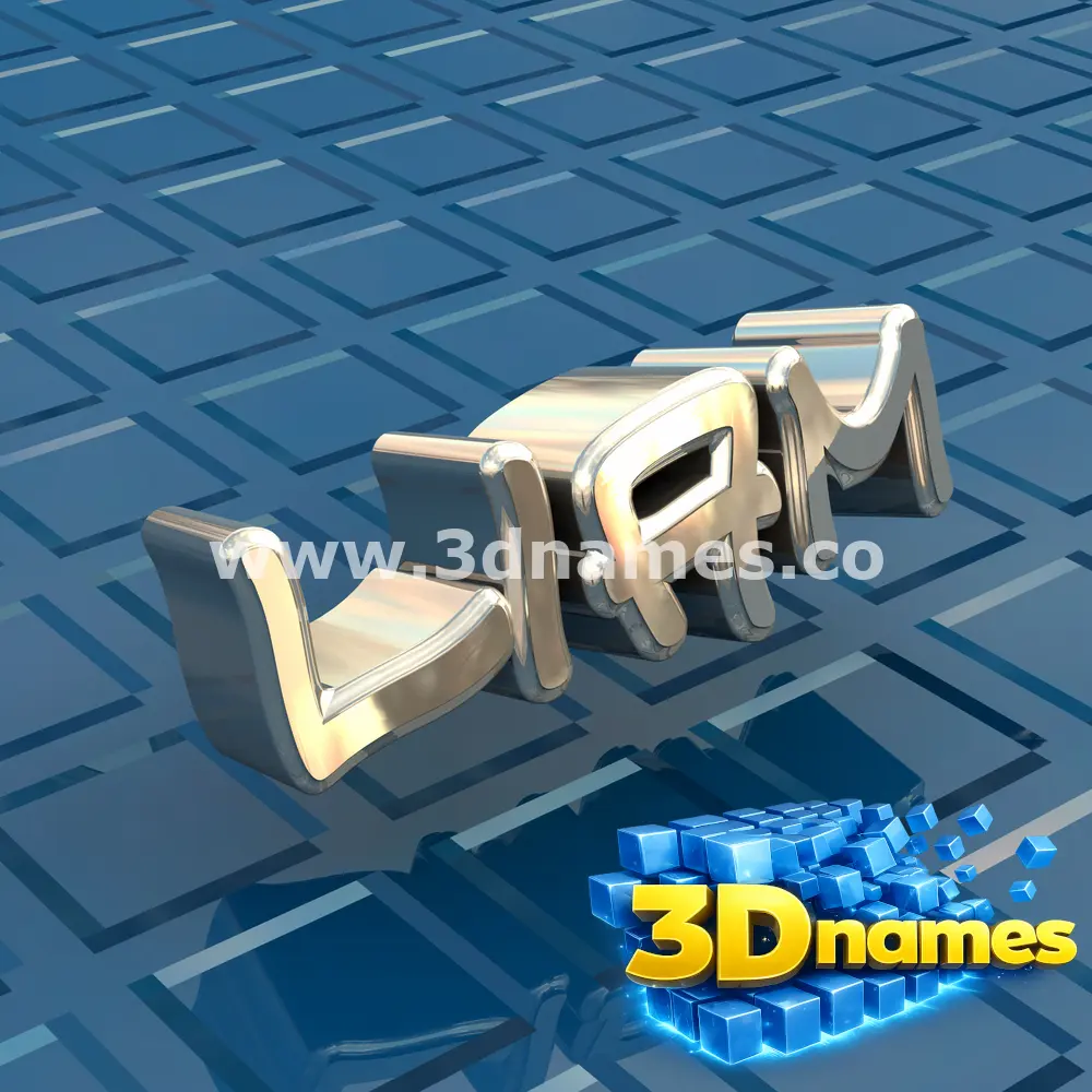 liam in Blue Bling style - 3D name wallpaper