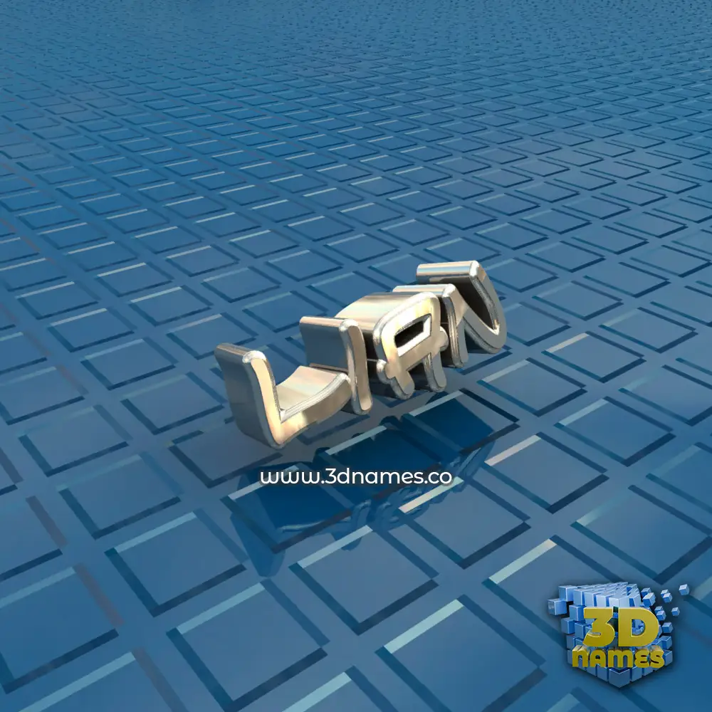 lian in Blue Bling style - 3D name wallpaper