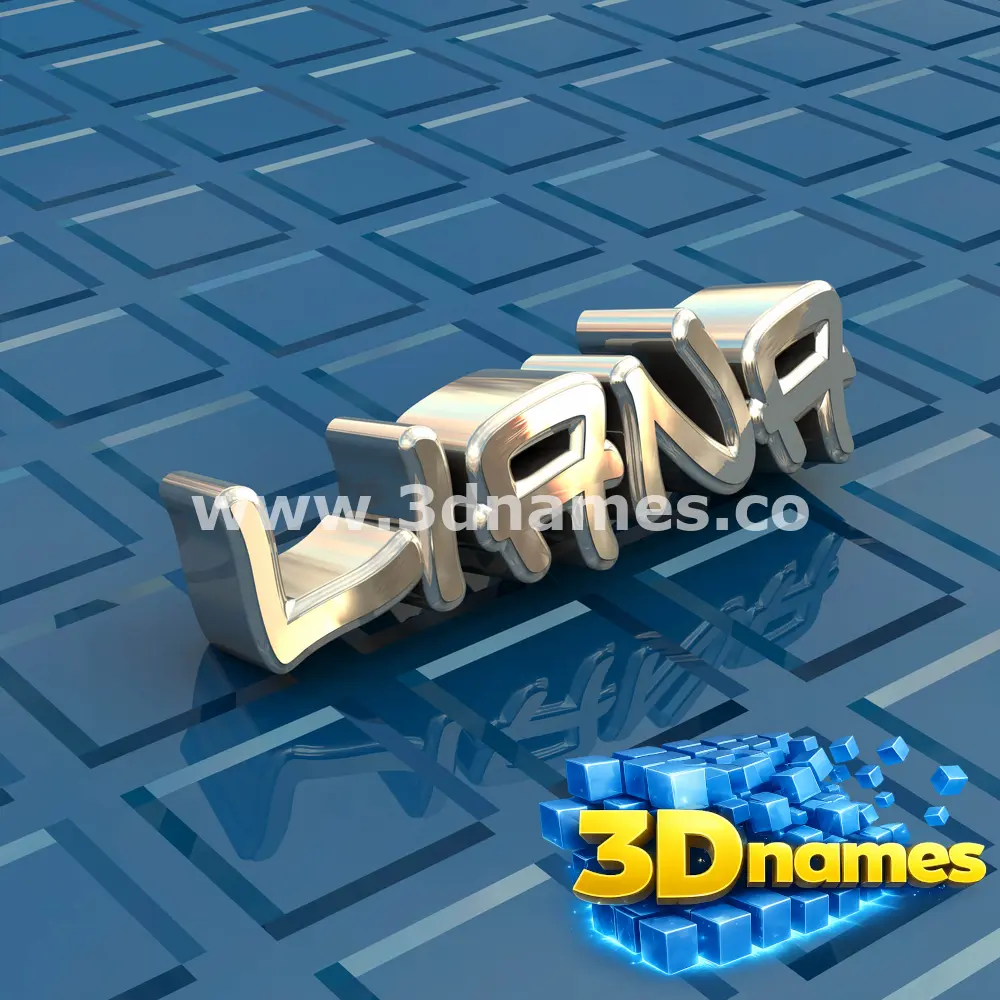 liana in Blue Bling style - 3D name wallpaper