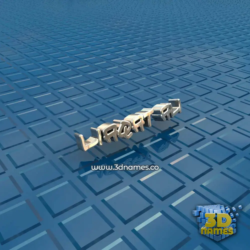 liaqat ali in Blue Bling style - 3D name wallpaper