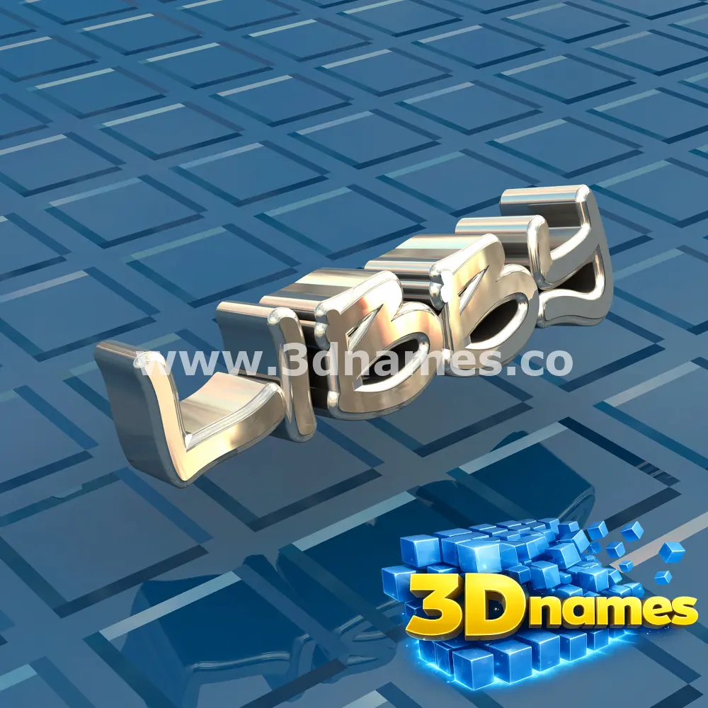 libby in Blue Bling style - 3D name wallpaper