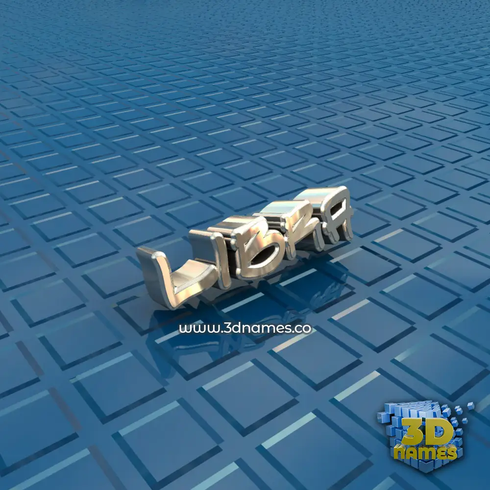 libra in Blue Bling style - 3D name wallpaper