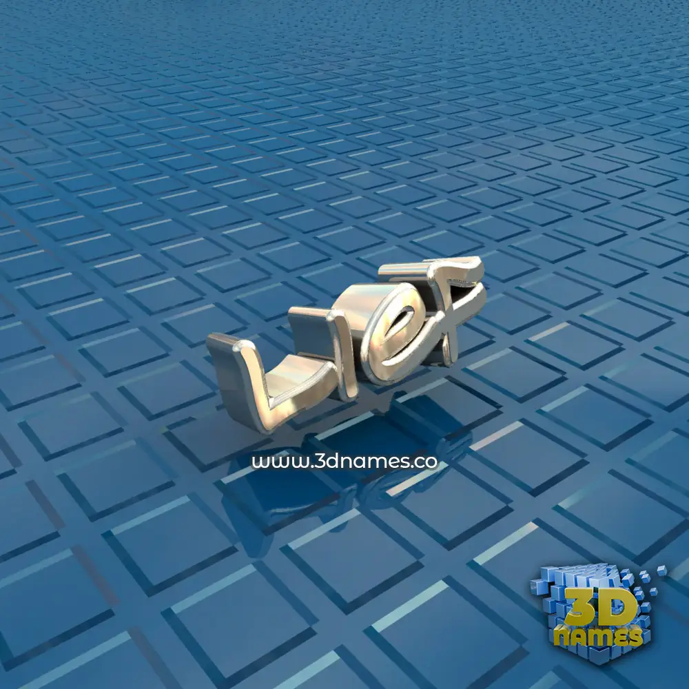 lief in Blue Bling style - 3D name wallpaper