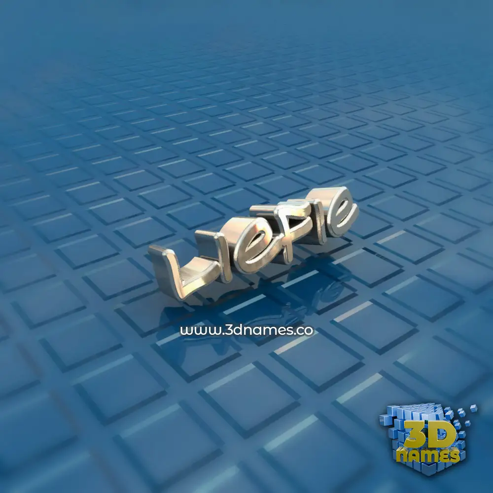 liefie in Blue Bling style - 3D name wallpaper