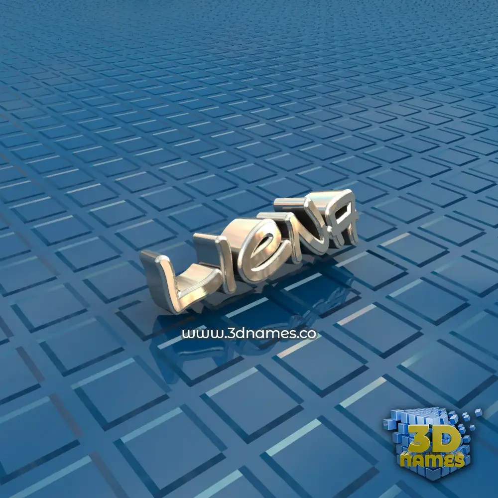 liena in Blue Bling style - 3D name wallpaper