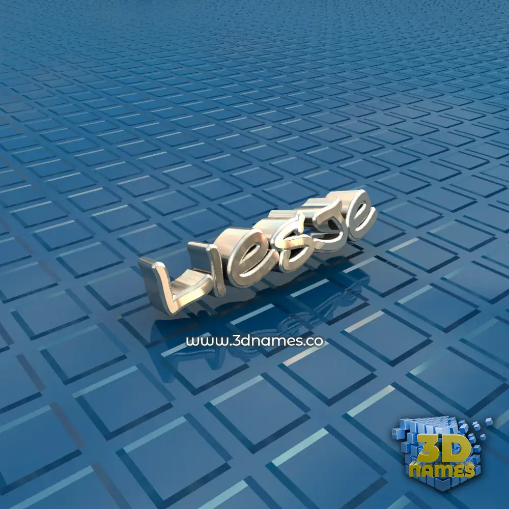 liesje in Blue Bling style - 3D name wallpaper