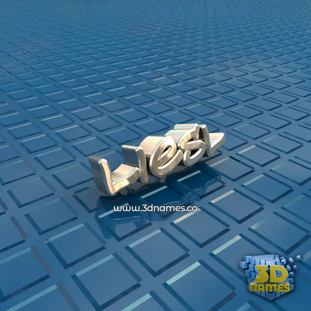 liesl in Blue Bling style - 3D name wallpaper