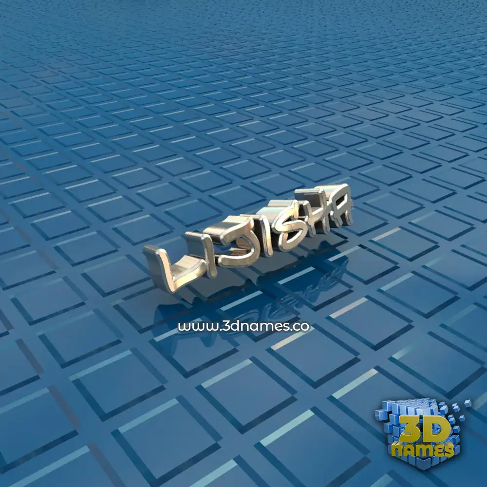 lijisha in Blue Bling style - 3D name wallpaper