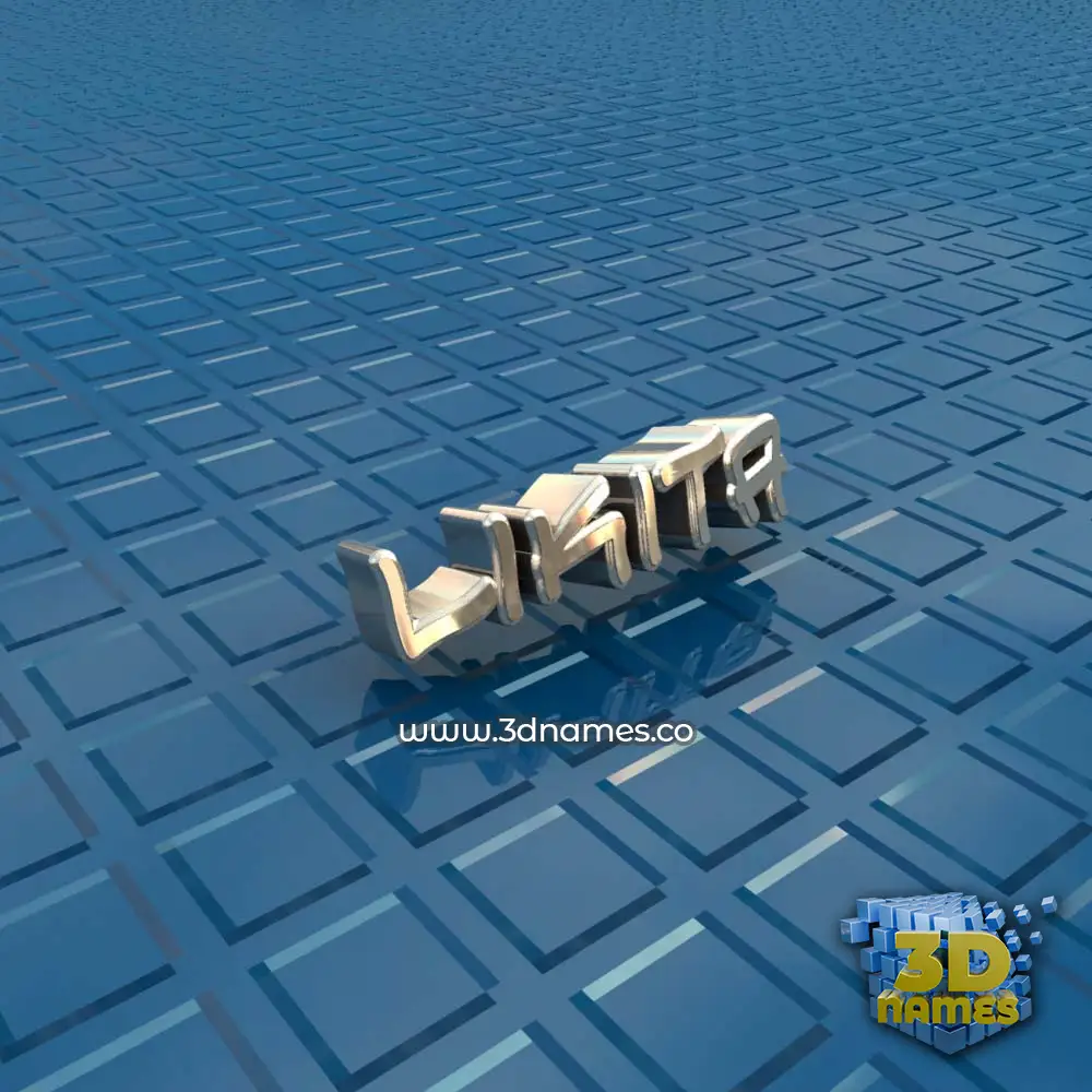 likita in Blue Bling style - 3D name wallpaper