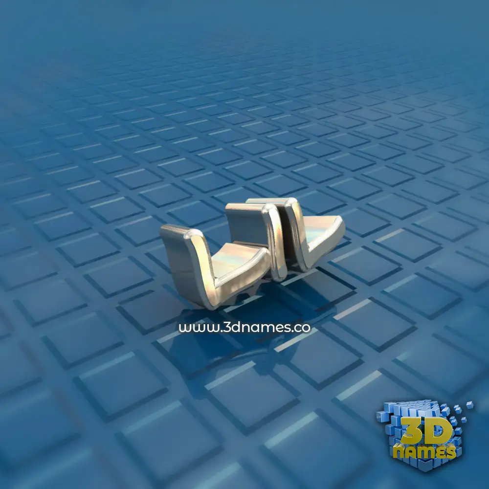 lil in Blue Bling style - 3D name wallpaper