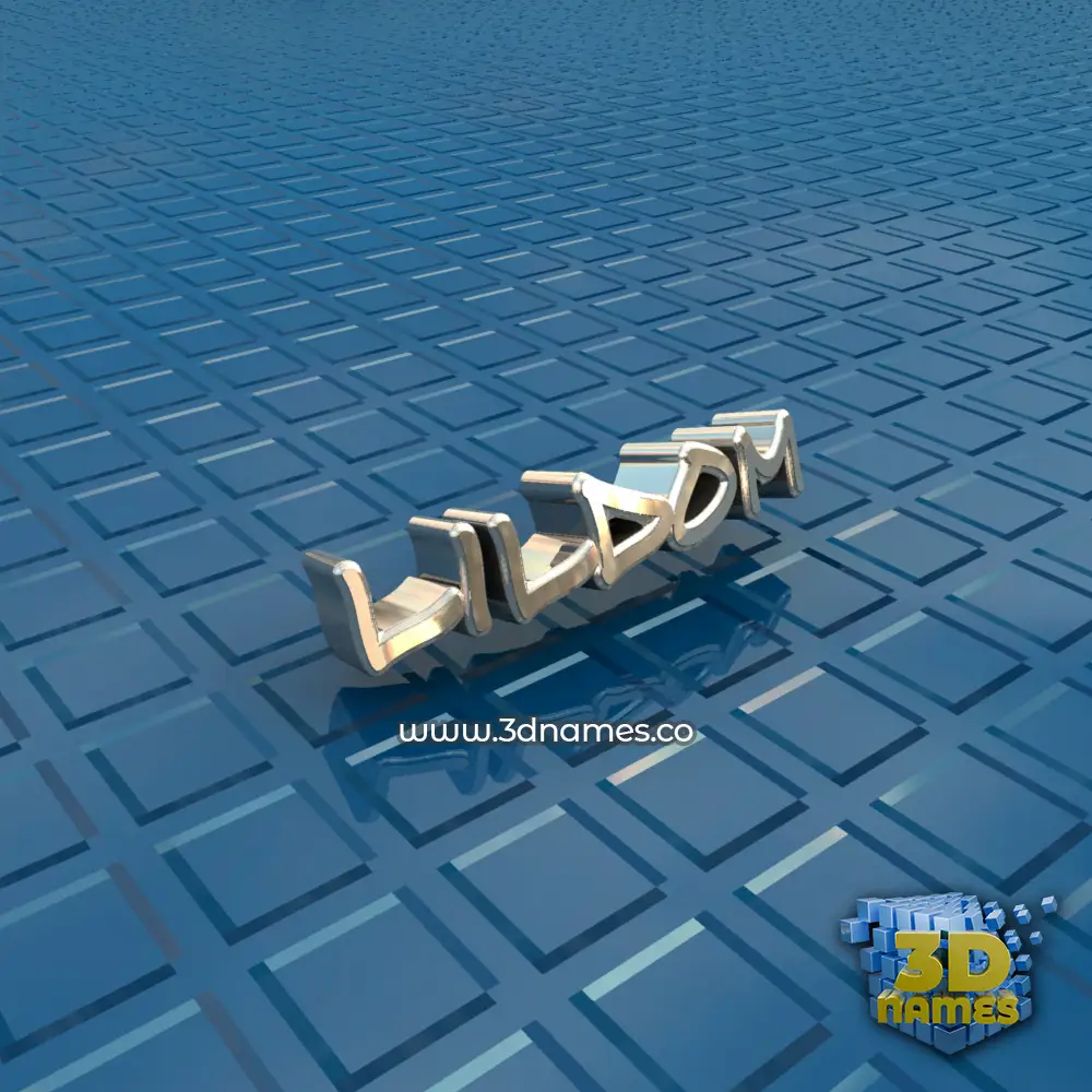 lildom in Blue Bling style - 3D name wallpaper