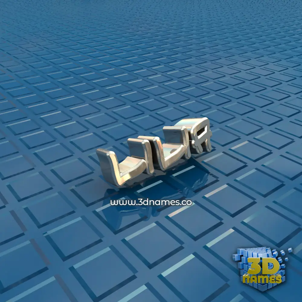 lilia in Blue Bling style - 3D name wallpaper