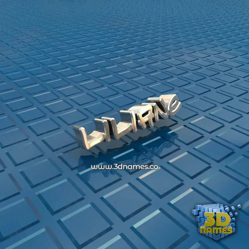 liliane in Blue Bling style - 3D name wallpaper