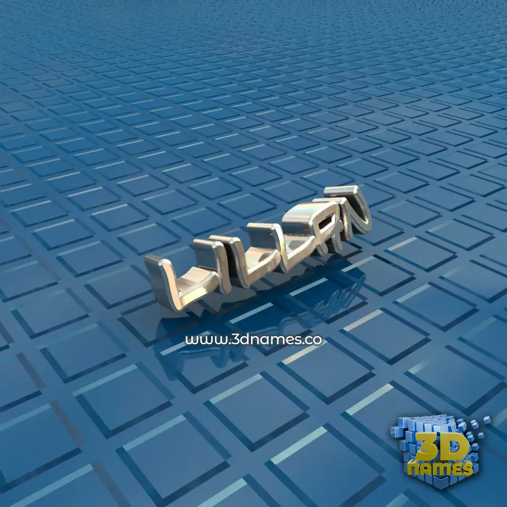 lillan in Blue Bling style - 3D name wallpaper