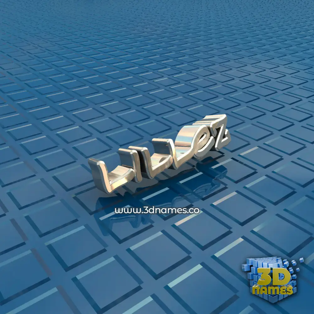 lillez in Blue Bling style - 3D name wallpaper