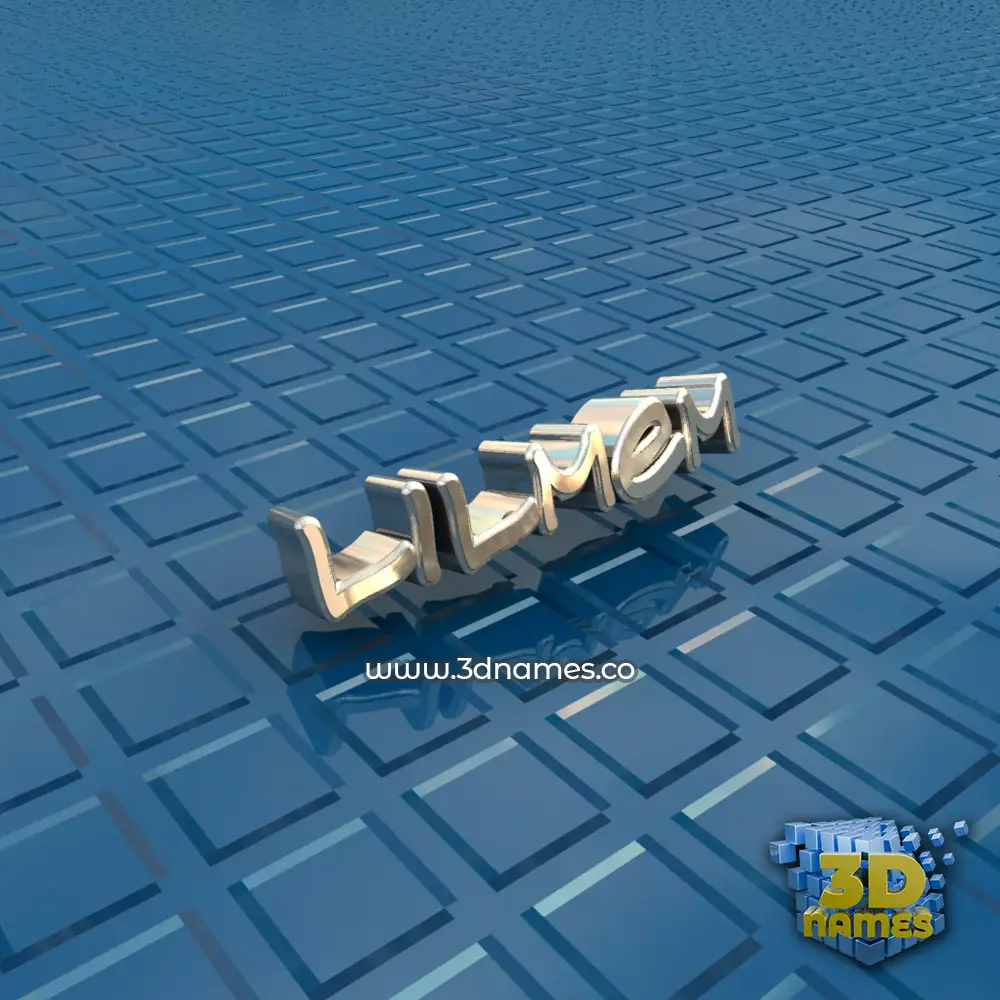 lilmem in Blue Bling style - 3D name wallpaper