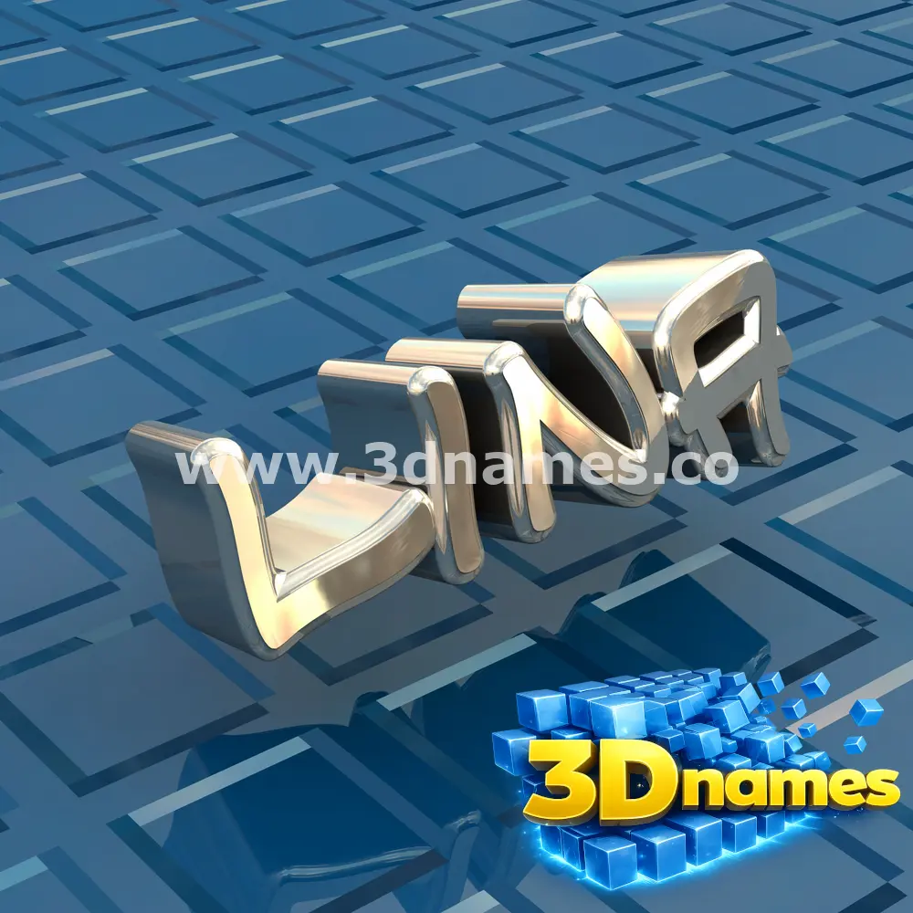 lina in Blue Bling style - 3D name wallpaper