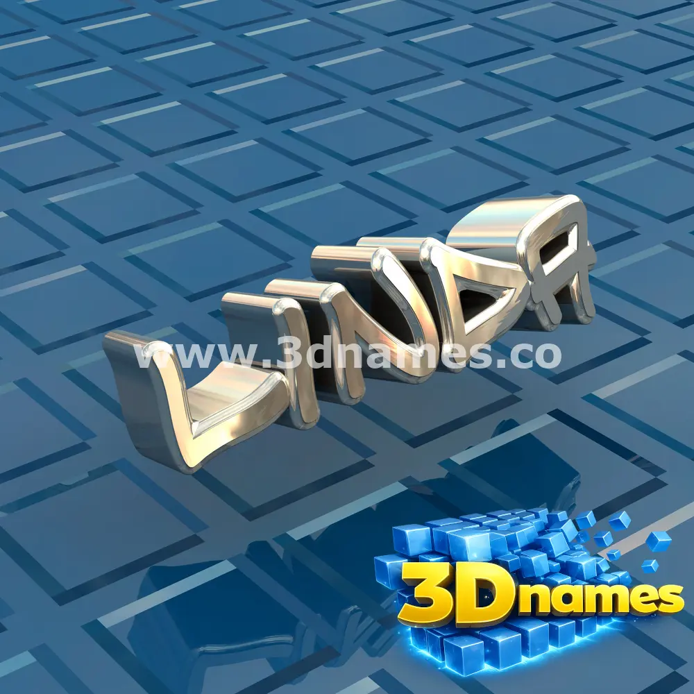 linda in Blue Bling style - 3D name wallpaper
