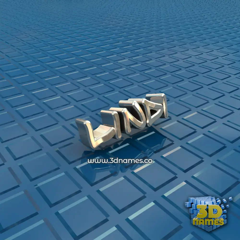 lindi in Blue Bling style - 3D name wallpaper