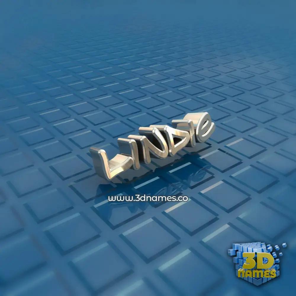 lindie in Blue Bling style - 3D name wallpaper