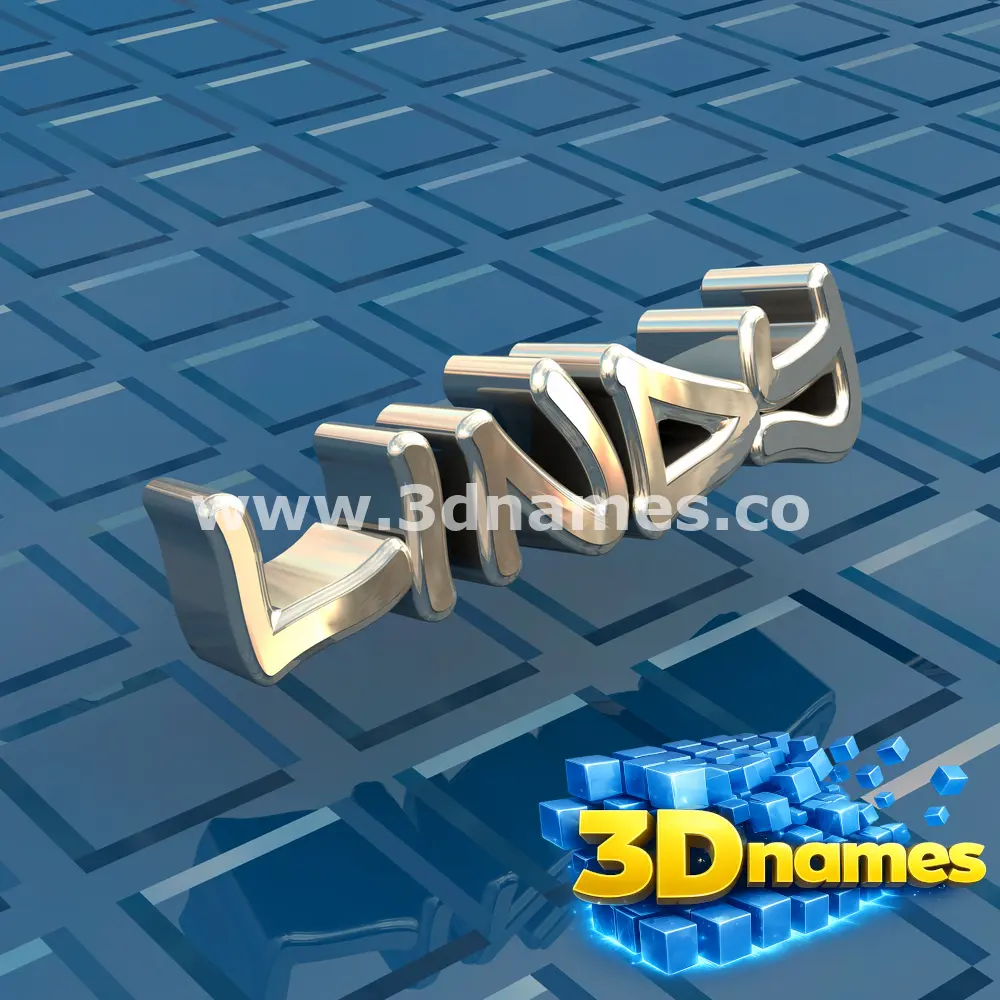 lindy in Blue Bling style - 3D name wallpaper